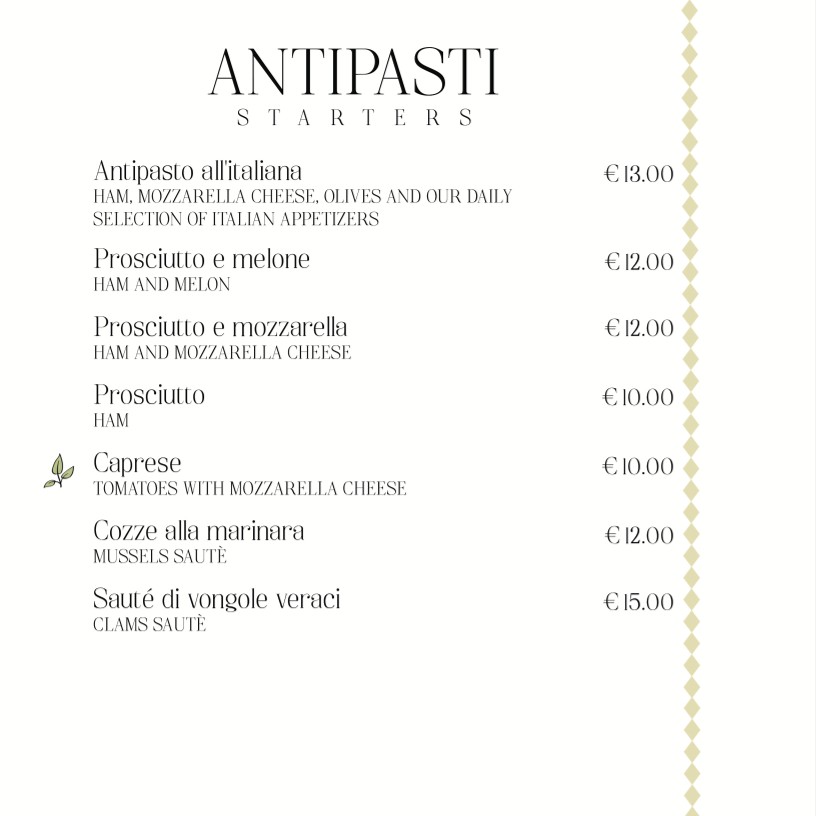 La Francescana menu 1