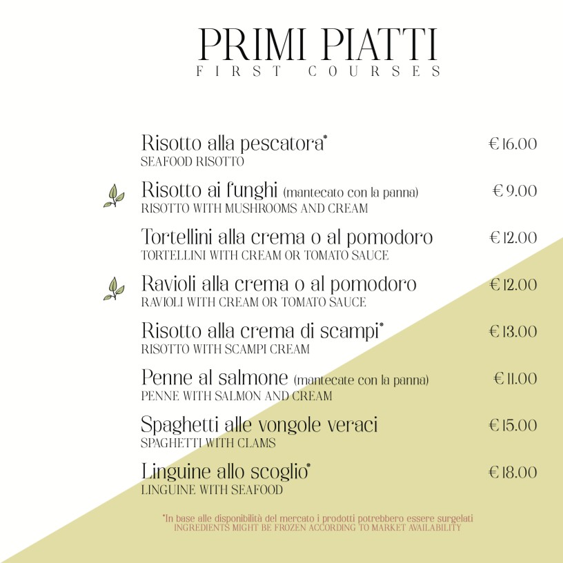 La Francescana menu 2