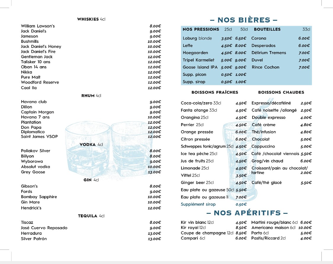 Le Gentilly menu 3