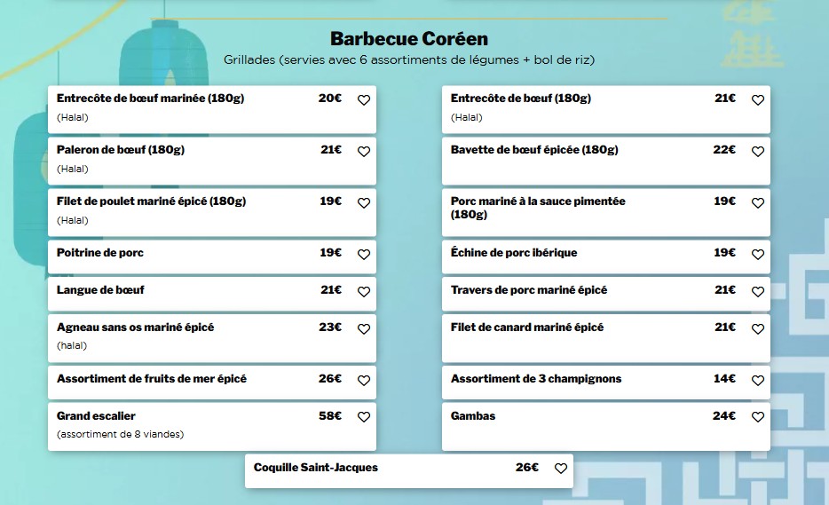 Haengbok menu 3