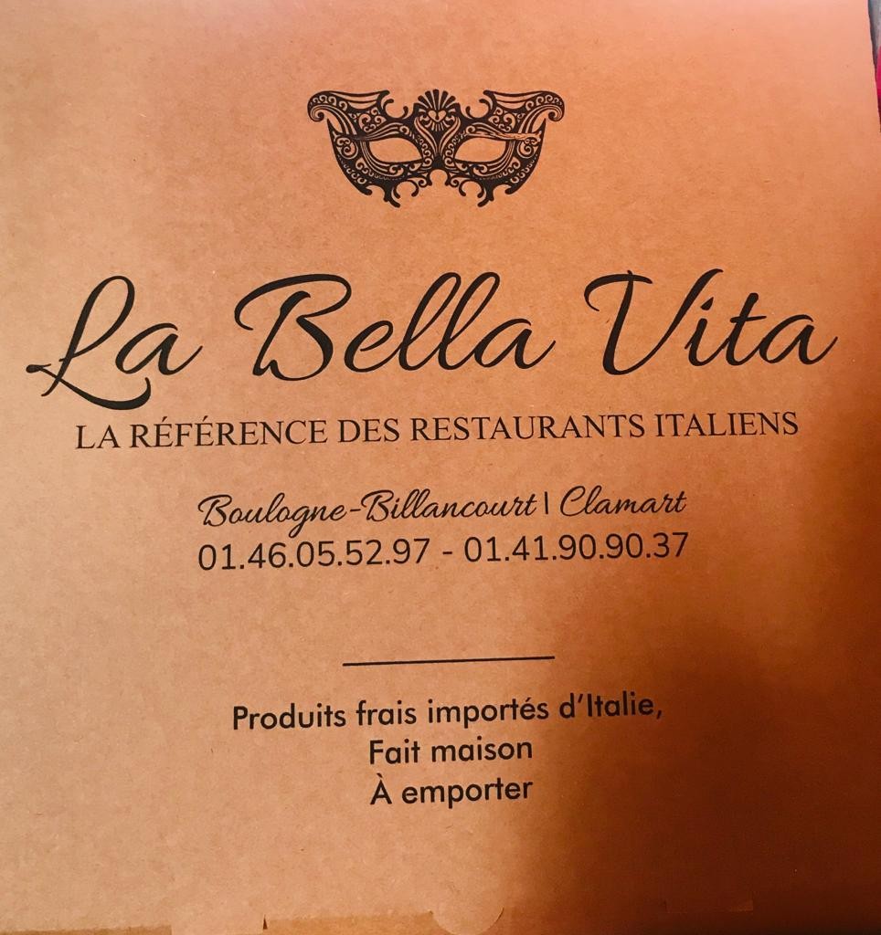 La Bella Vita menu 1