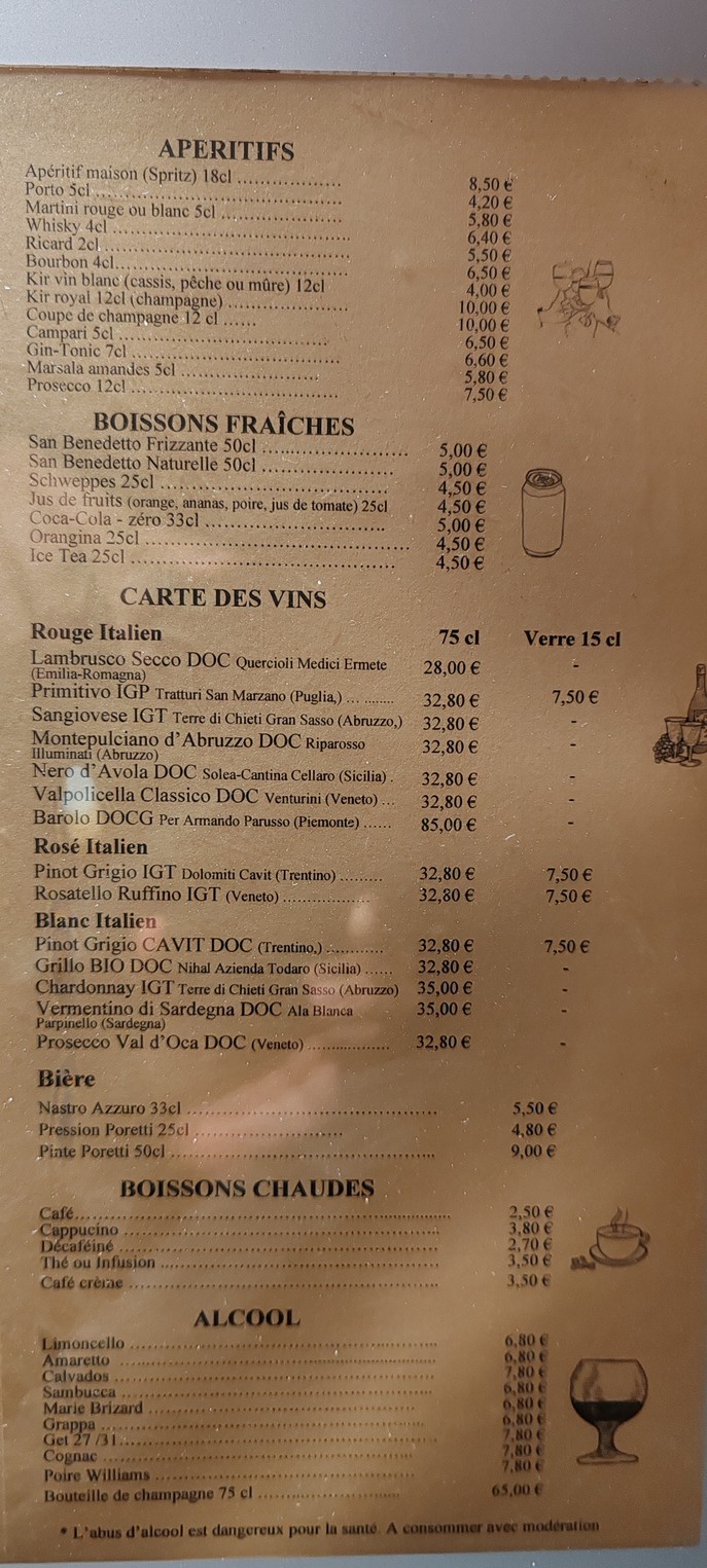 La Bella Vita menu 3