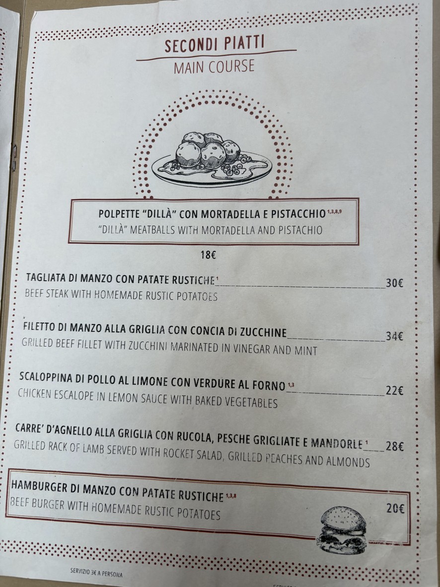 Ristorante Dillà menu 3