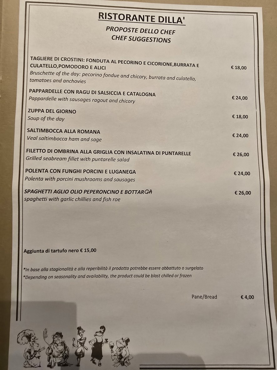 Ristorante Dillà menu 5