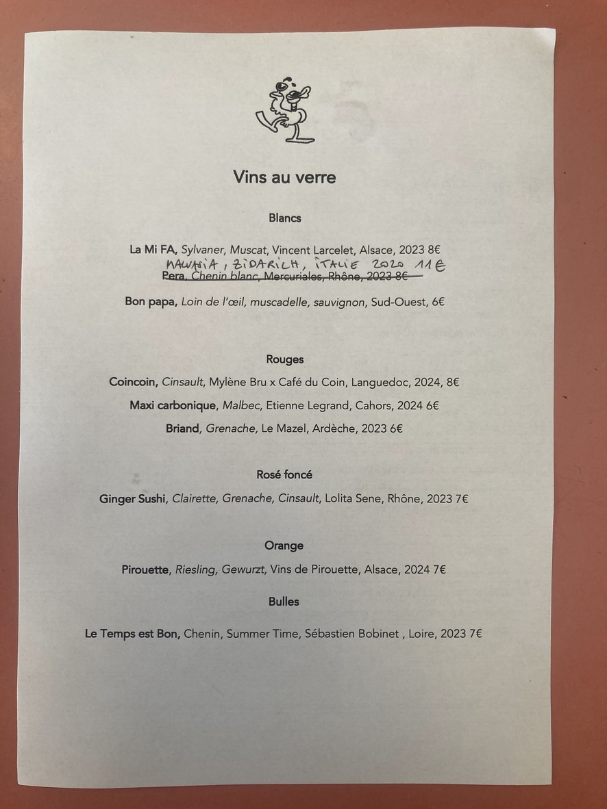 Café du coin menu 2