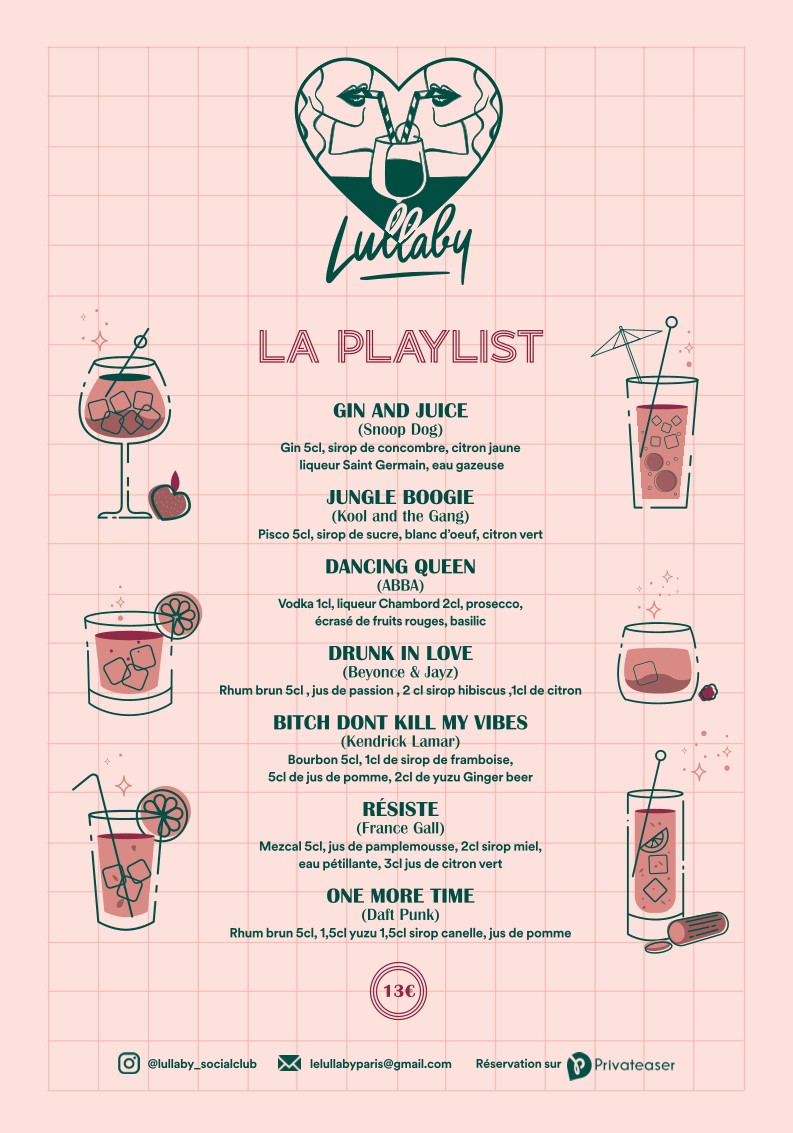 Le Lullaby Bar menu 3