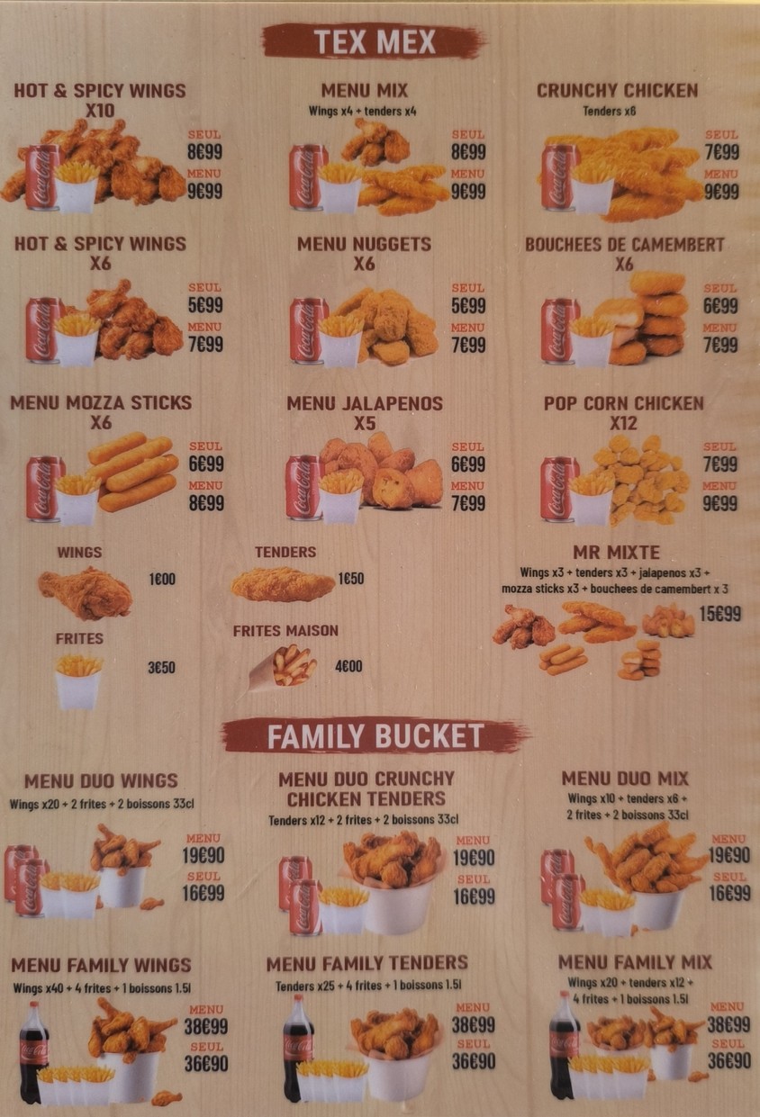 Mr.Wings menu 3