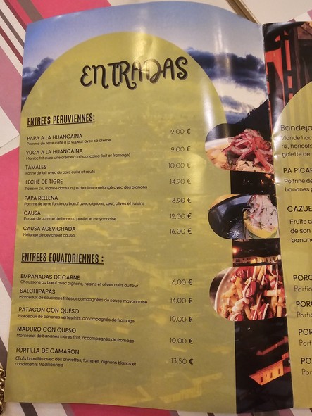 Gastronomía de Pérou-Equateur-Colombie