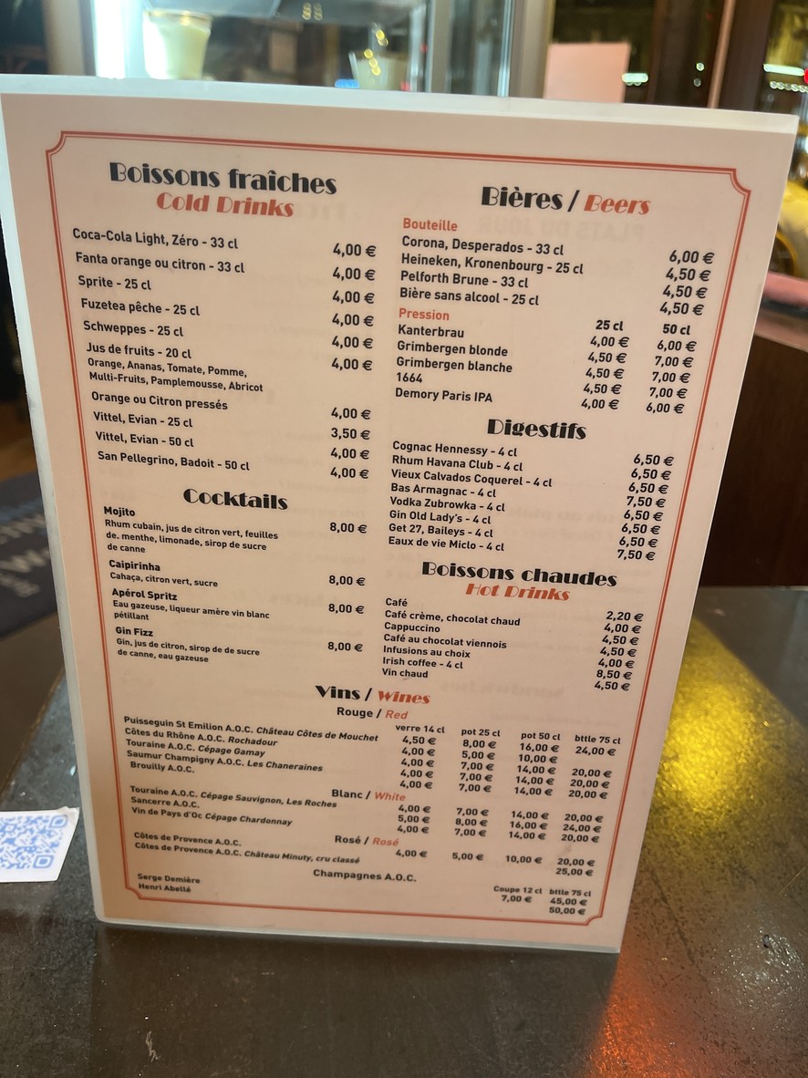 Au Rendez-Vous des Artistes menu 4