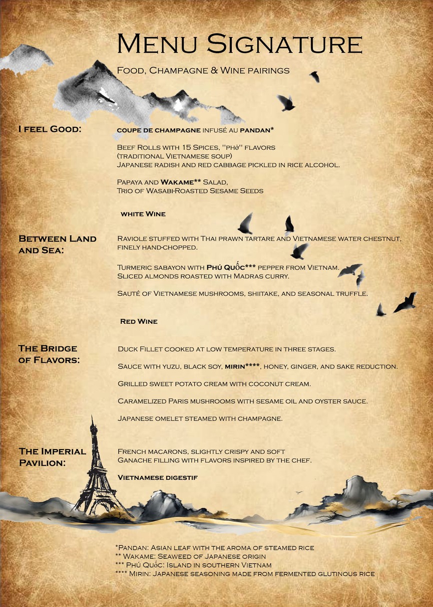Chef Jean Yves menu 1