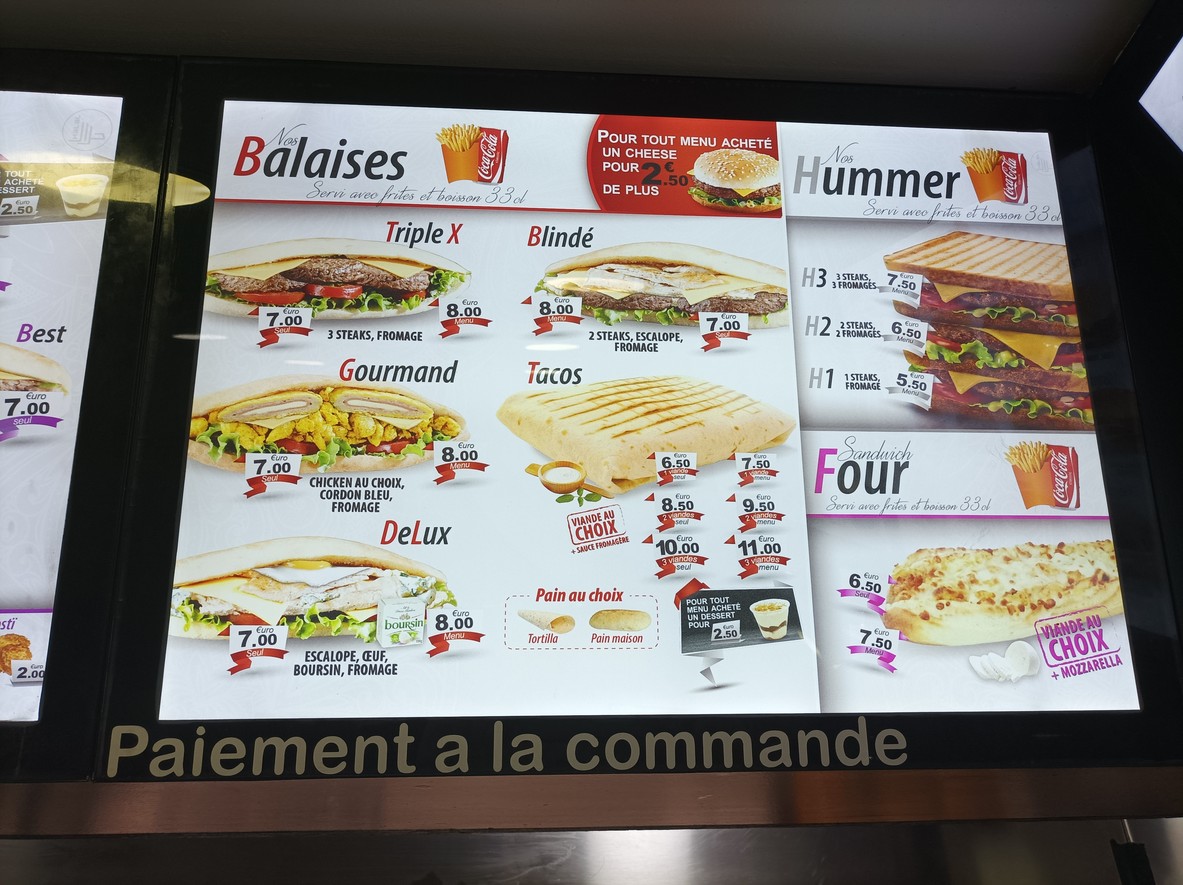 Croq De Bibliothèque menu 2