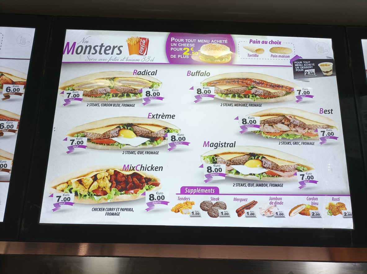 Croq De Bibliothèque menu 3