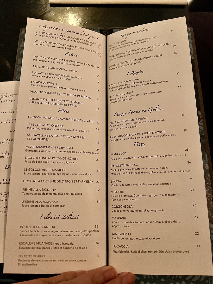 Le Square - Restaurant Paparazzi menu 2