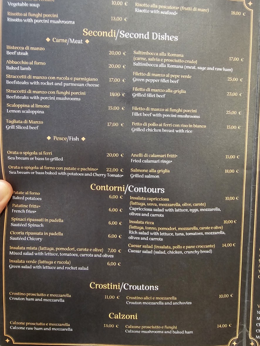 CasaMaria menu 2
