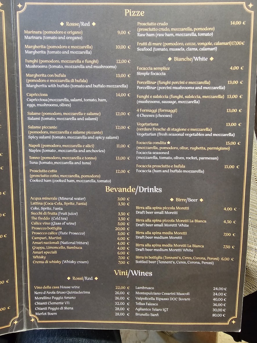 CasaMaria menu 3