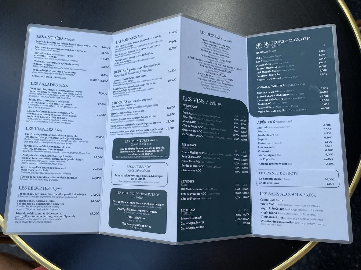 CORNER CAFE menu 2