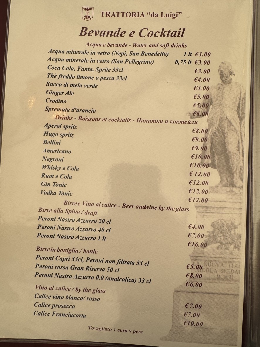 Trattoria Da Luigi menu 5