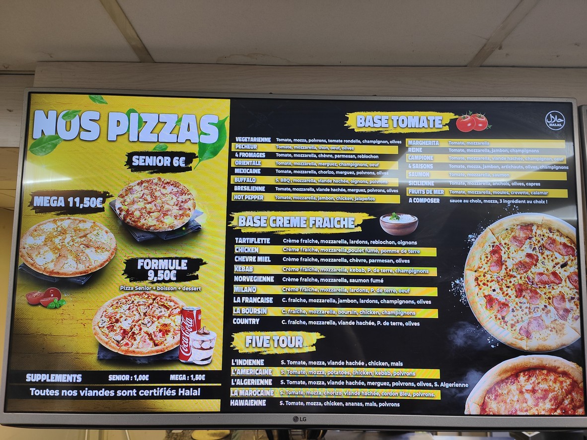 Pizzeria Bagnolet & Les Lilas | PIZZA FIVE menu 1