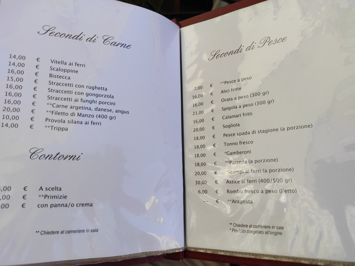 Ristorante da Franco Roma menu 2