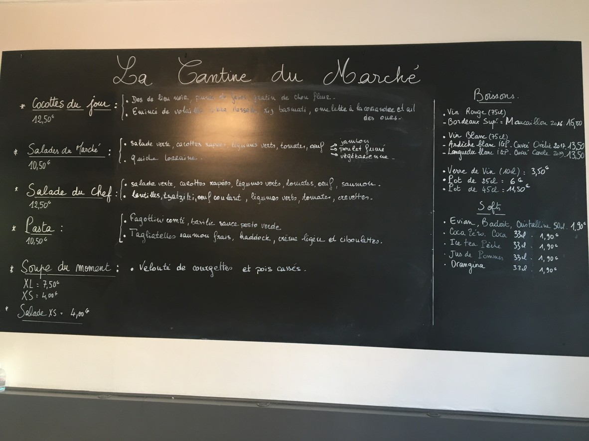 La Cantine Du Marché menu 1