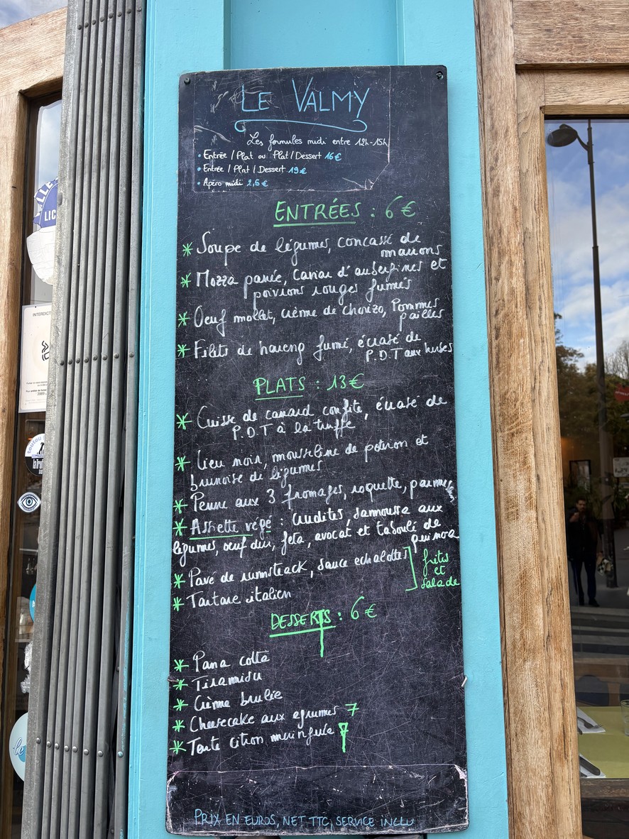 Le Valmy menu 1