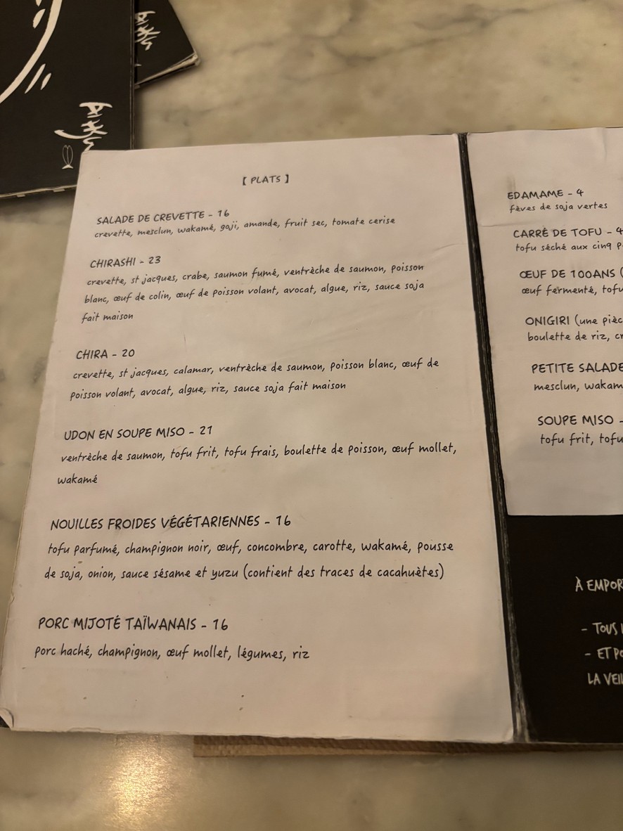AÏ HSU Table menu 2