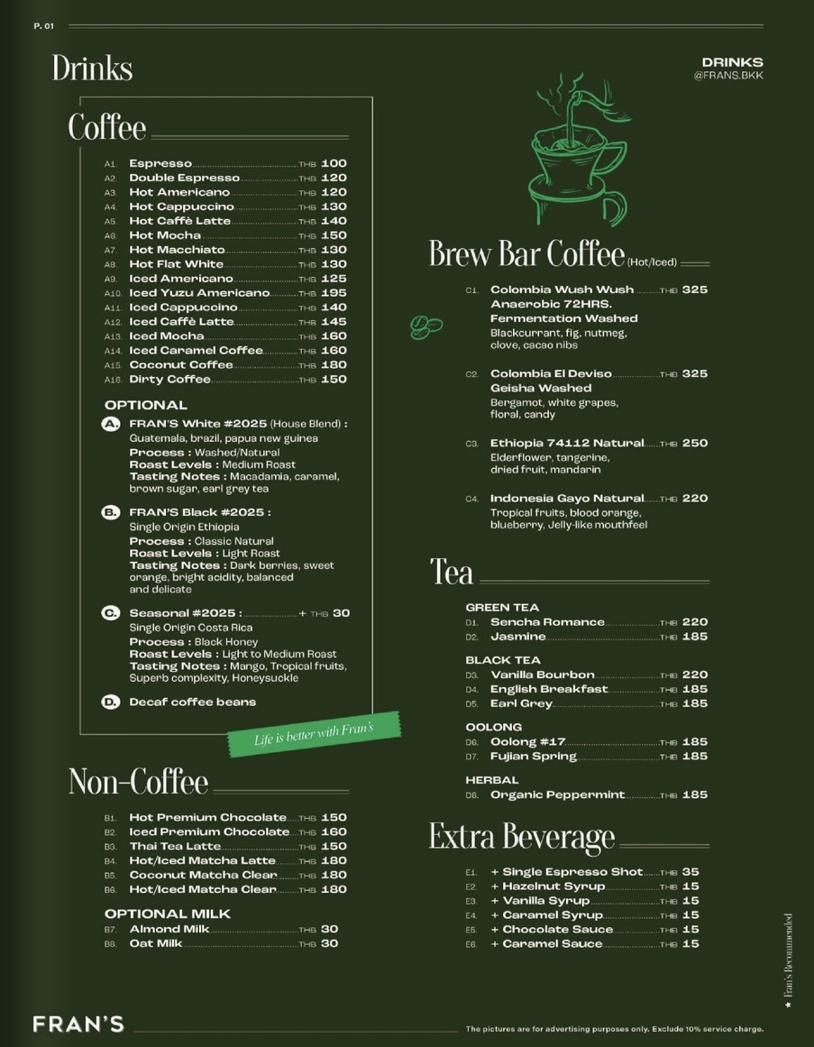 FRAN'S ARI menu 1