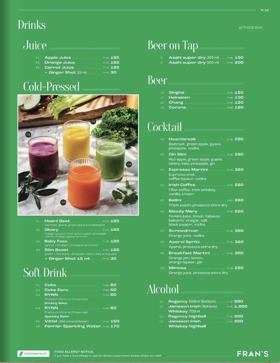 FRAN'S ARI menu 2