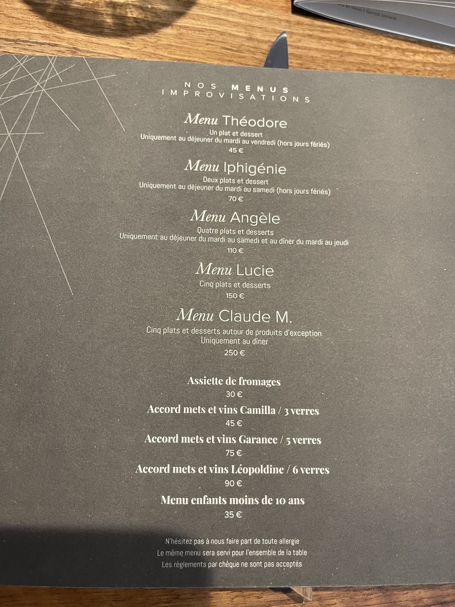 Qui plume la lune menu 1