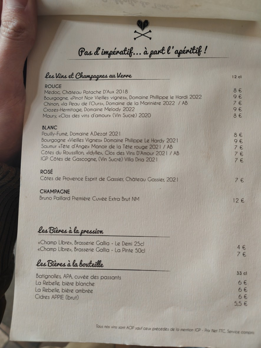 Tonton Des Dames menu 2
