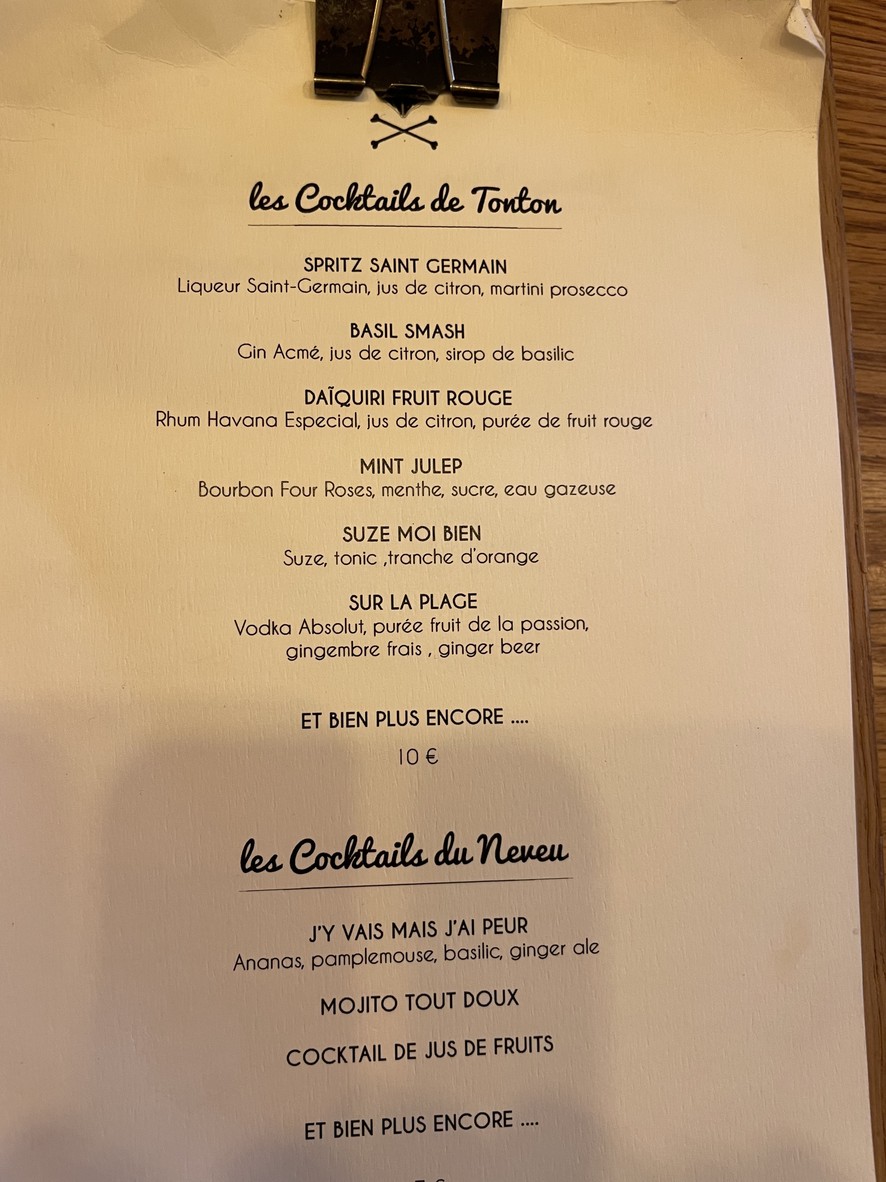 Tonton Des Dames menu 3