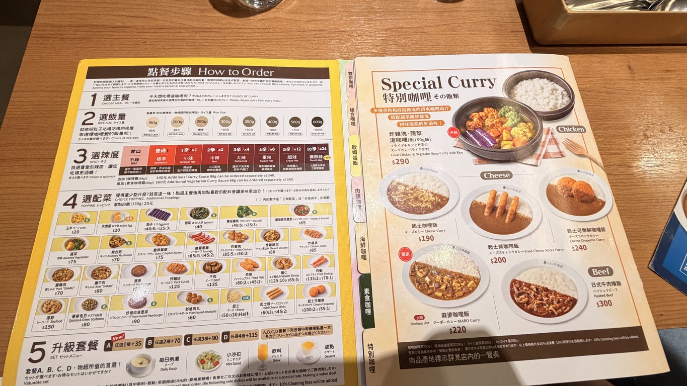 CURRY HOUSE CoCo Ichibanya Nanjing Branch menu 1