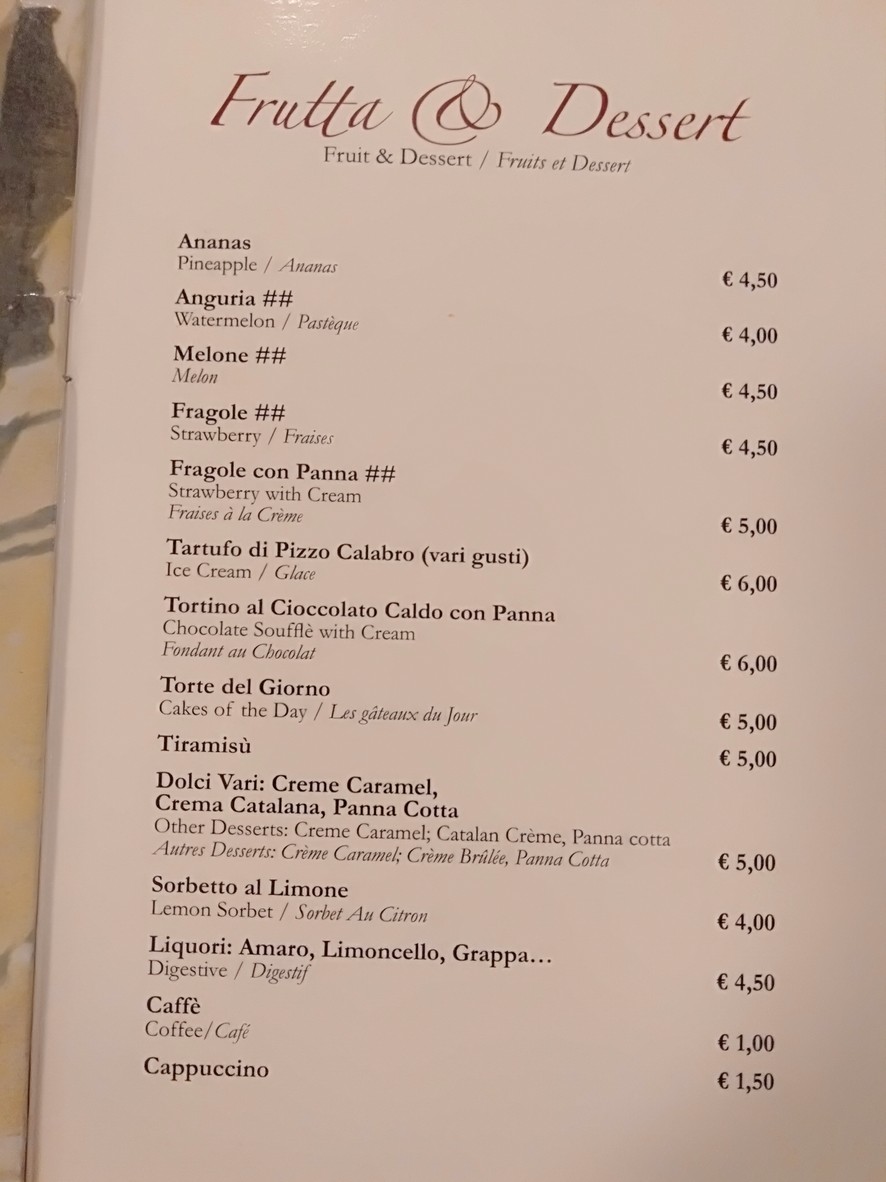 Al Giardino Del Gatto E La Volpe Srl menu 9