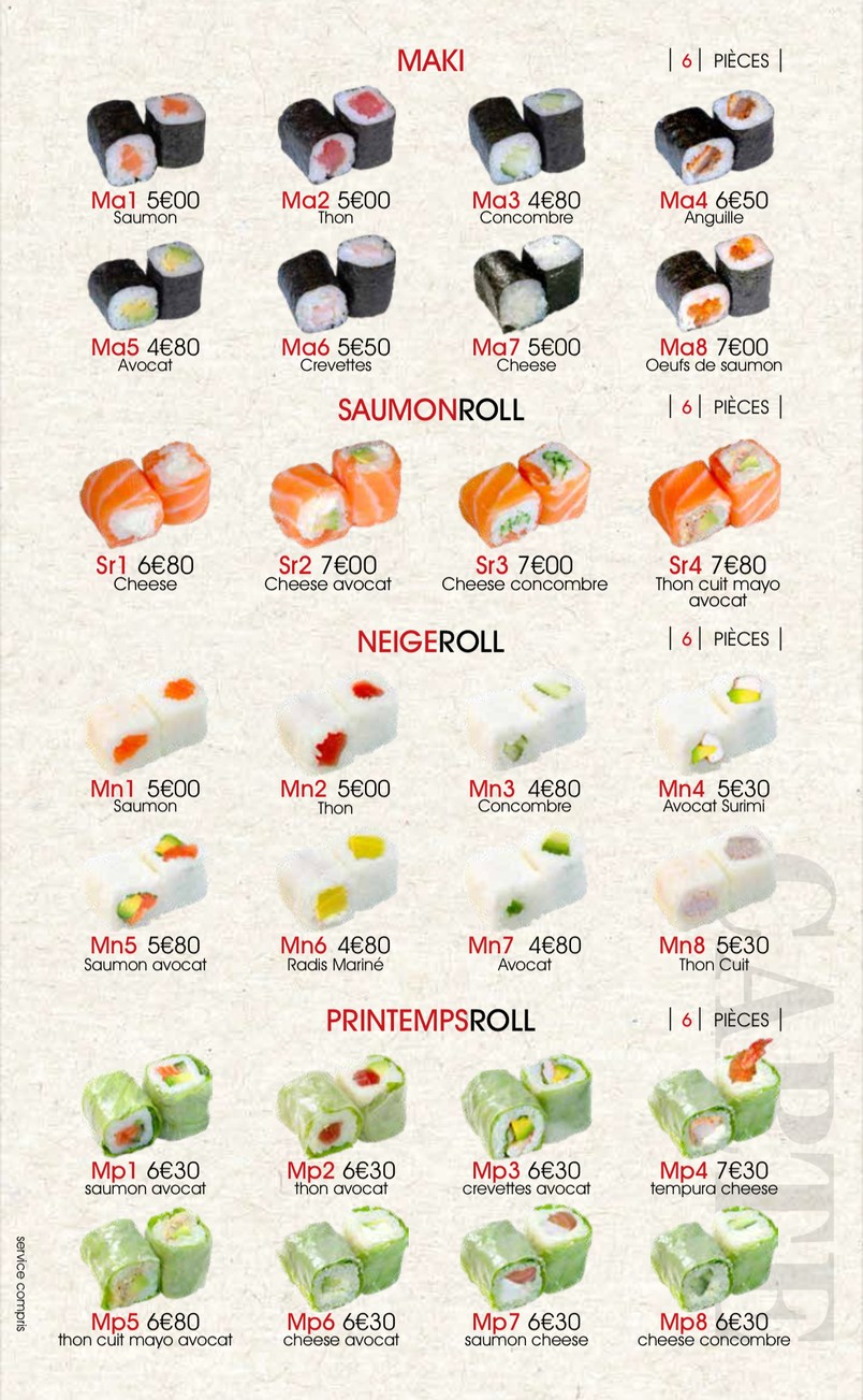 Fujirama menu 4