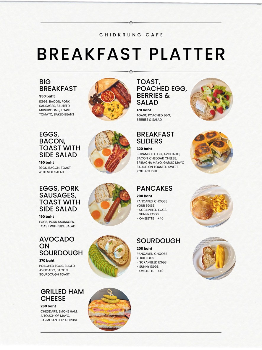 CHIDKRUNG CAFE menu 1