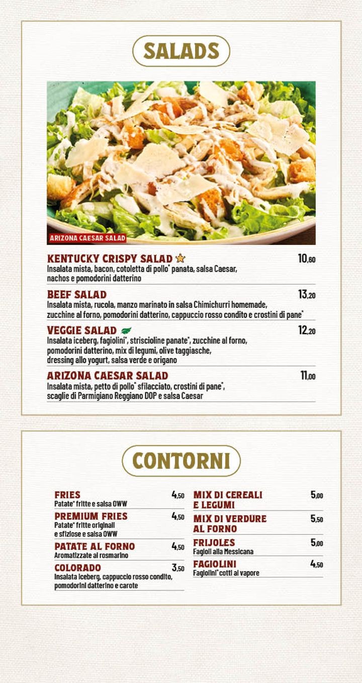 Old Wild West - Roma C.C. Anagnina menu 8