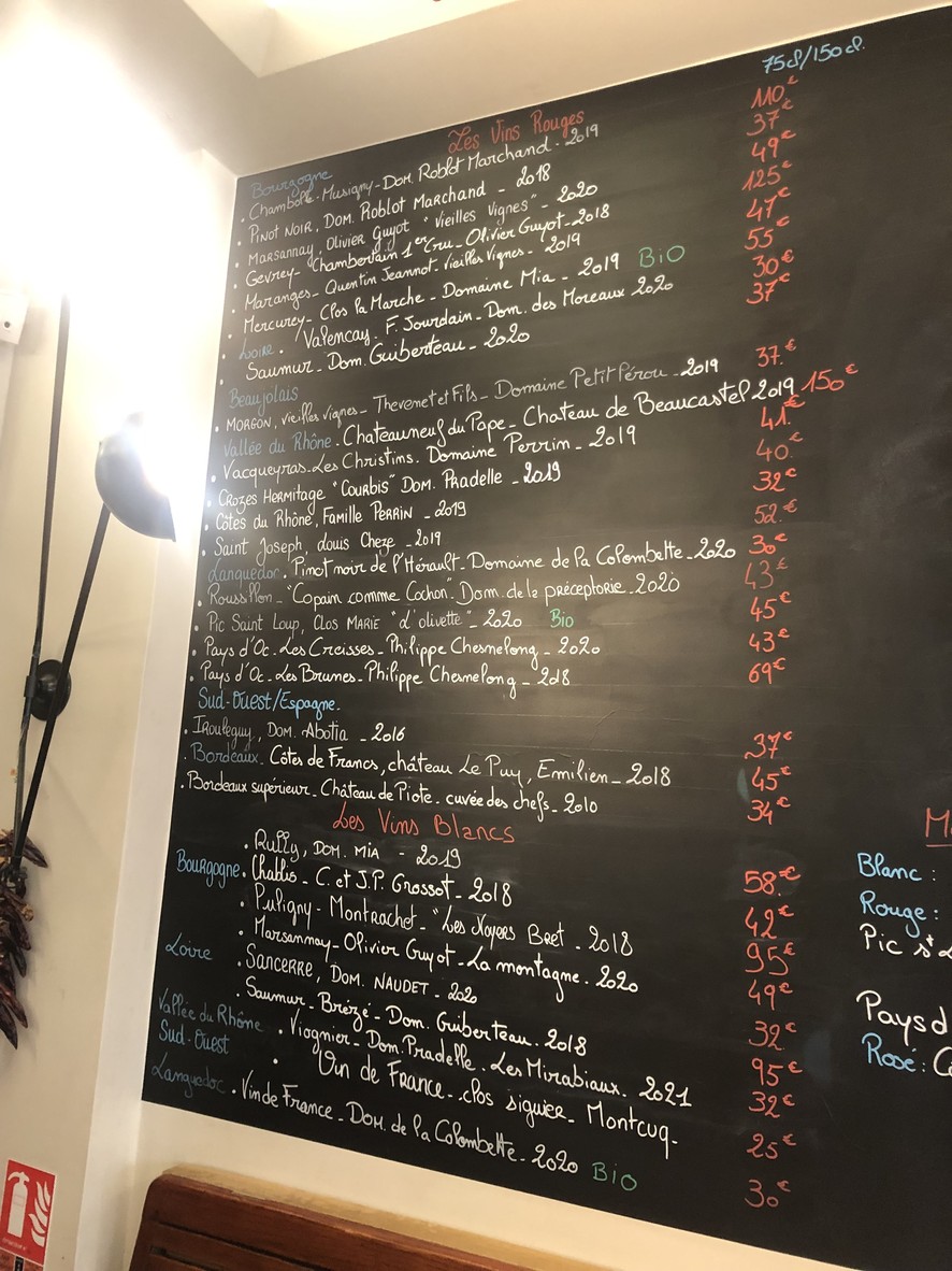 Restaurant La Cantine du Troquet Daguerre menu 3