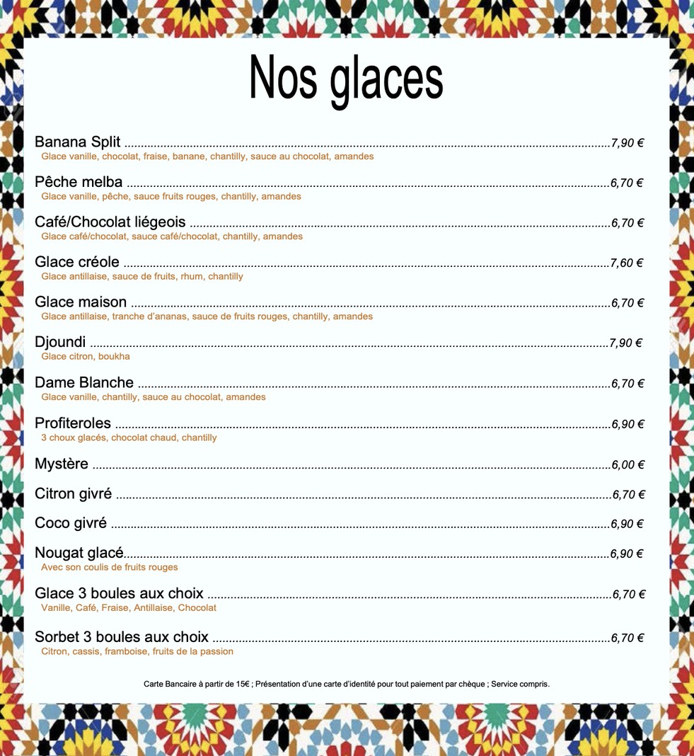 Au Bon Couscous menu 3