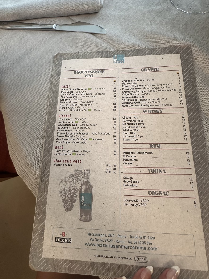 San Marco menu 5