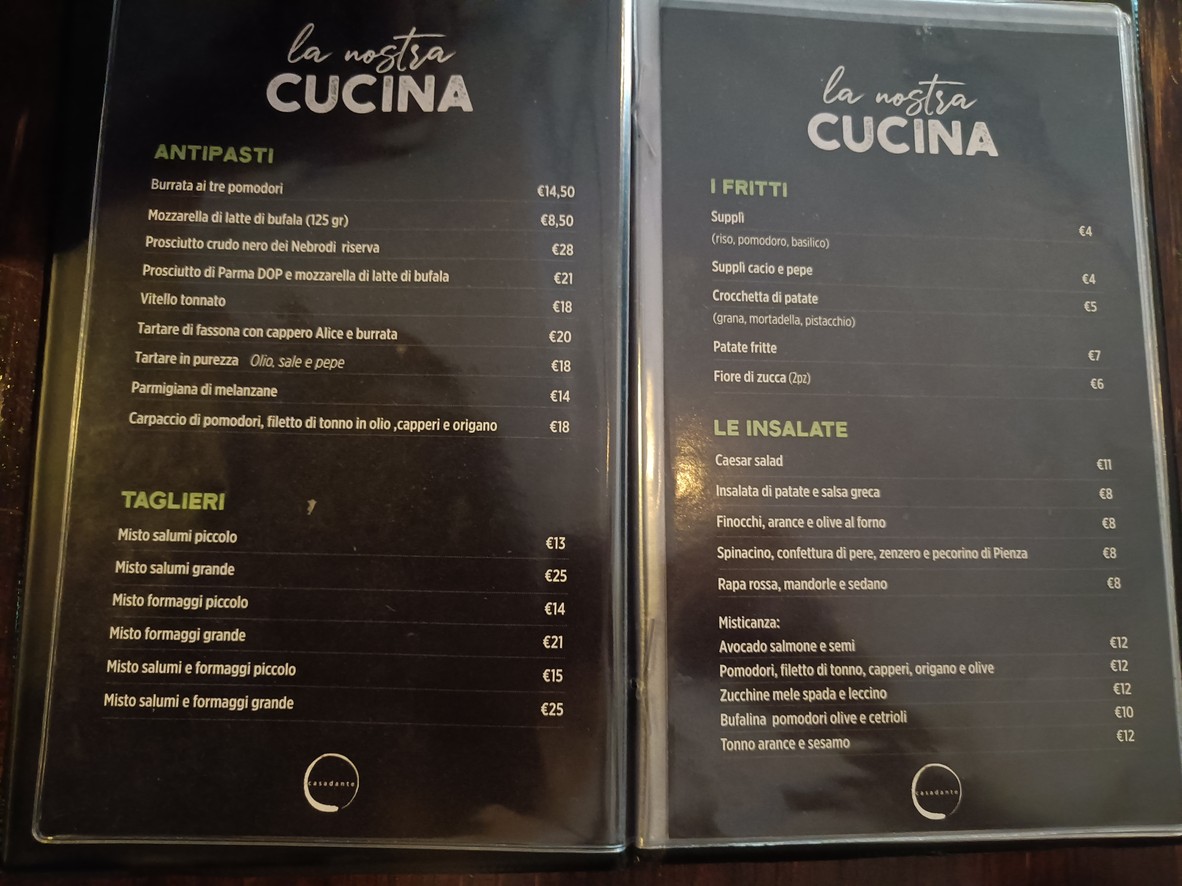 casadante menu 1