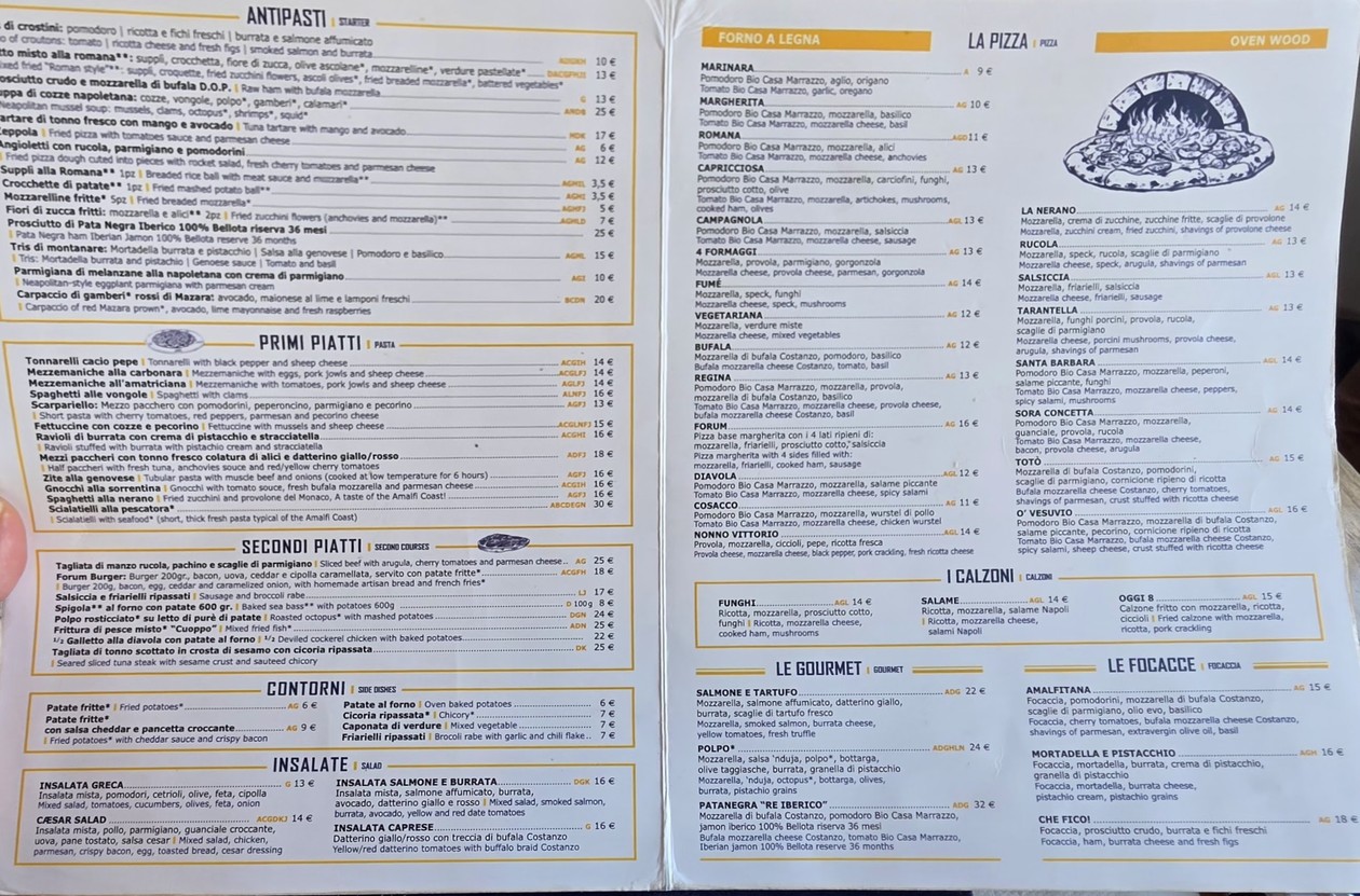 Ristorante Pizza Forum menu 1