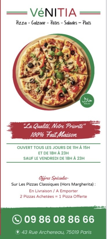 Vénitia menu 1