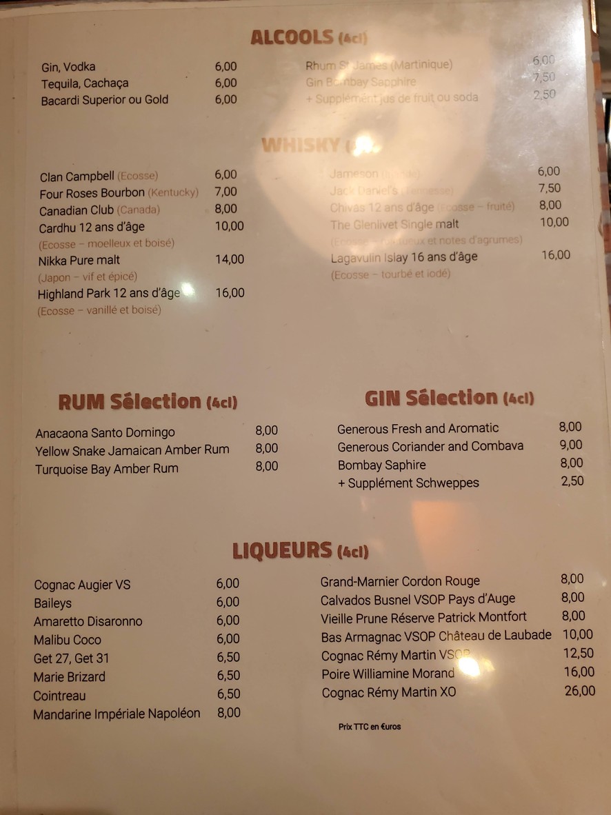 L'Annexe de la Petite Périgourdine menu 3