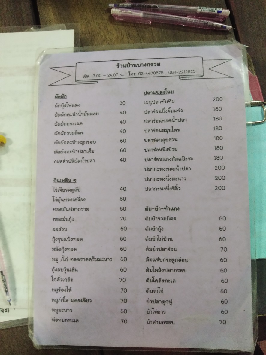 บ้านนายสว่าง เอื้อจงประสิทธิ์ menu 1