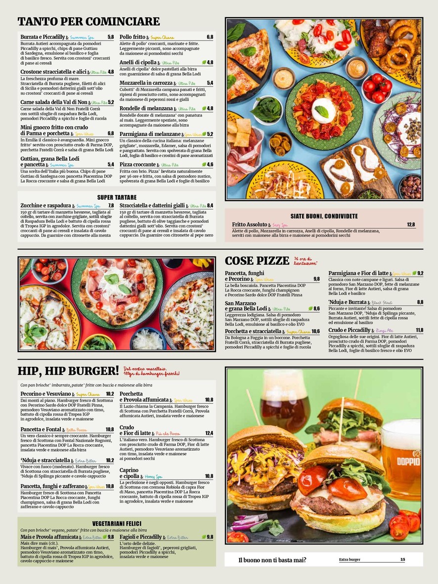 Doppio Malto Roma Maximo menu 1