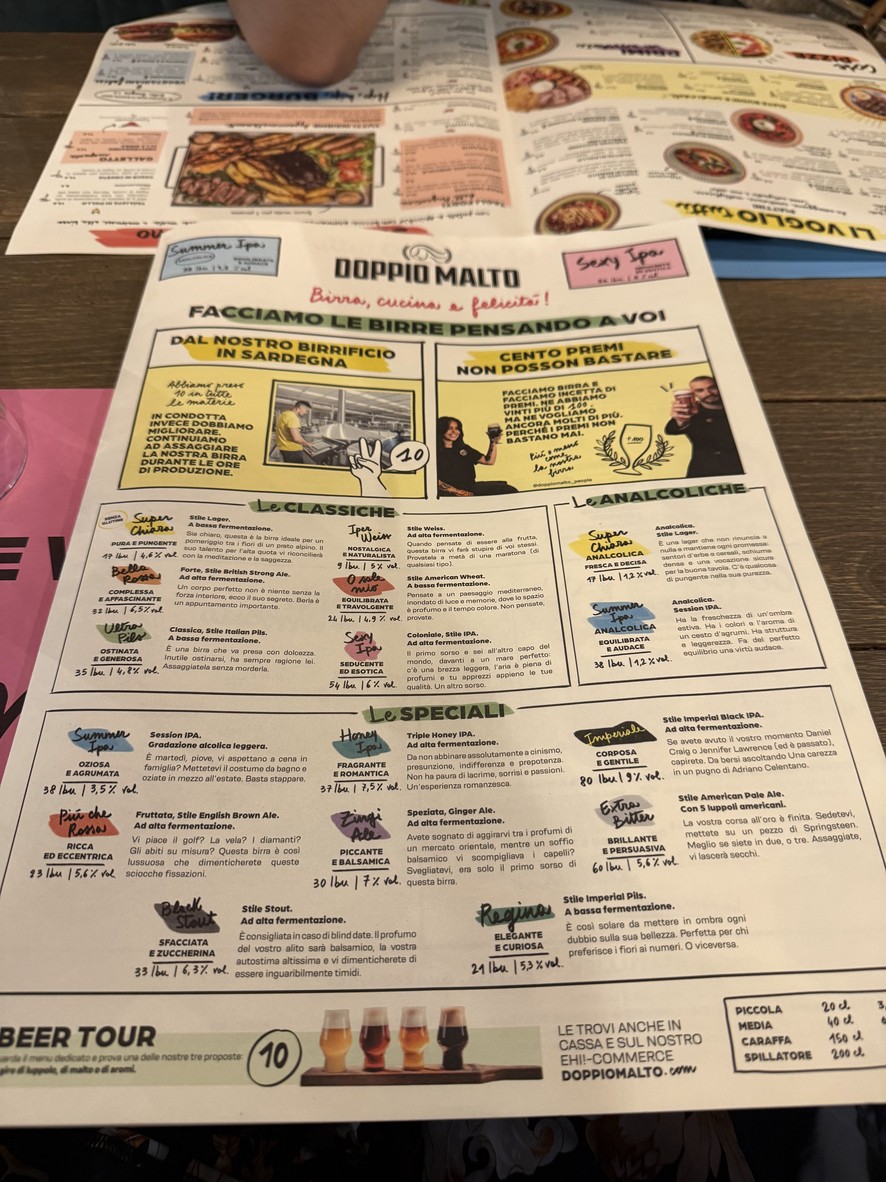 Doppio Malto Roma Maximo menu 4