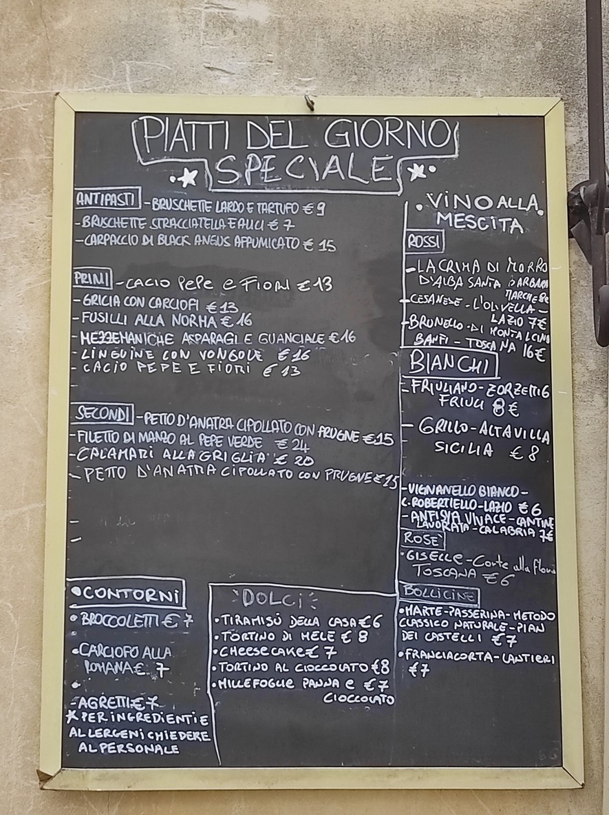 Giulio Passami L'olio menu 1