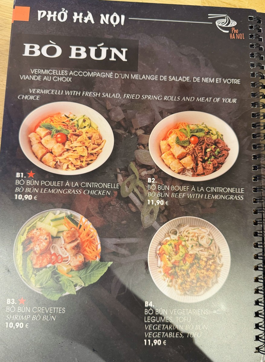 PHO HANOI 75005 menu 2