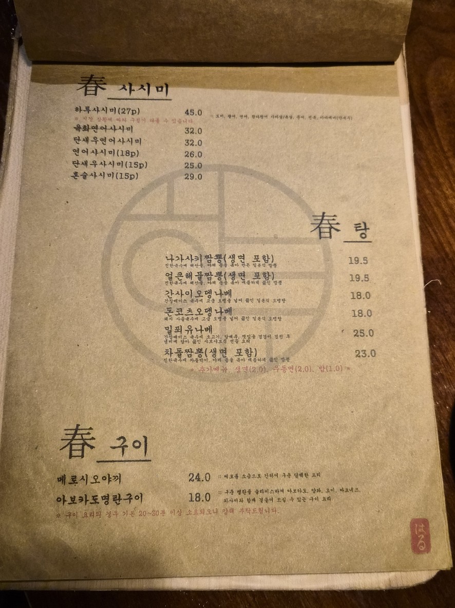 Haru Konkukdae menu 2