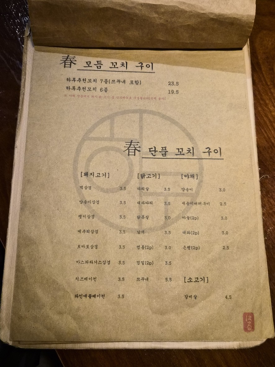 Haru Konkukdae menu 3